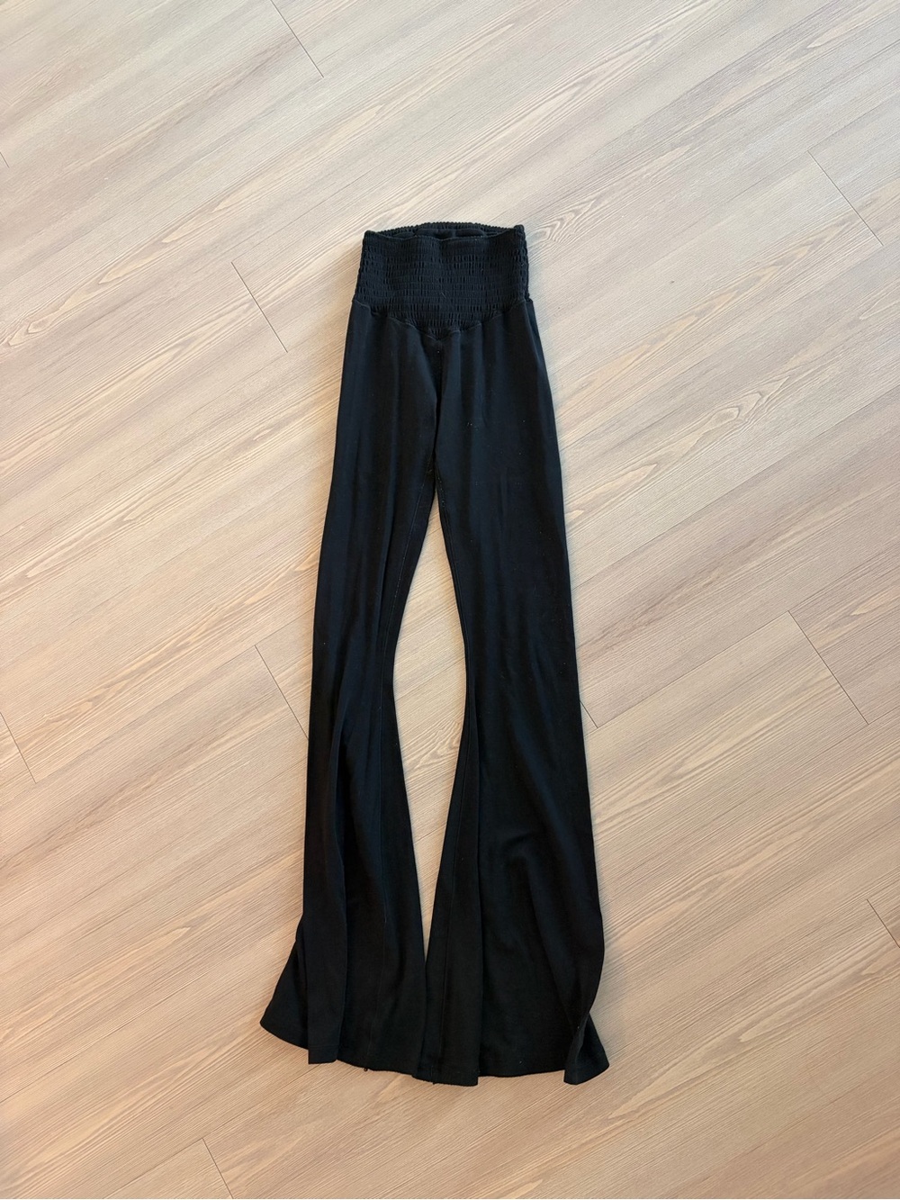 aerie Black High-Rise Flare Lounge Pants